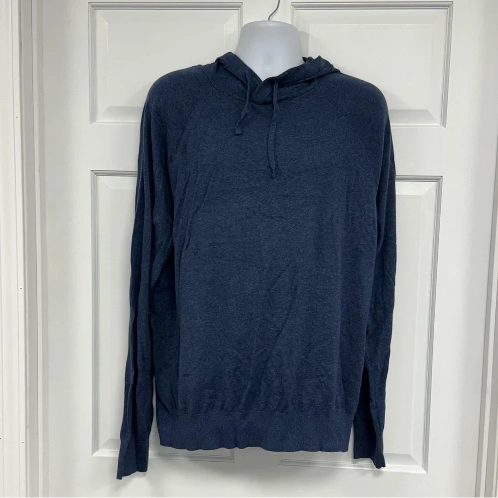 NWT Tommy John Second Skin Sweater Hoodie XL Dress Blues Heather Lounge Shirt